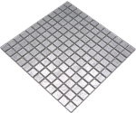 Piastrelle di mosaico in vetro struttura in argento