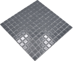 Azulejos de mosaico Mosaico de vidrio gris antracita Cristal uni