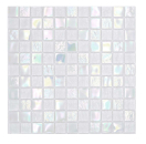 Glasmosaik Mosaikfliese small flip flop irisierend weiss mehrfarbig Poolmosaik Schwimmbadmosaik