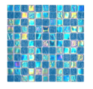 Mosaique de verre carreau de mosaique small flip flop irise turquoise bleu multicolore mosaique de piscine