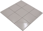 Mosaik Quadrat uni schlamm glänzend Keramik