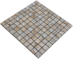Mosaique Carre Curtain Sand 25 mix light colour gris cerame aspect moquette legere multicolore mat R9