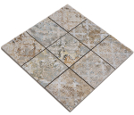 Mosaico cuadrado Cortina Arena 95 mezcla color claro gres porcelanico aspecto alfombra multicolor claro mate R9