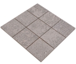 Mosaik Quadrat BLOX 95 grau Feinsteinzeug Retrooptik matt R10B