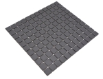 Mosaik Quadrat uni schwarz unglasiert Keramik matt R10