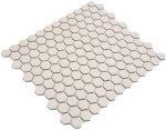 Mosaico hexagono uni beige claro ceramica sin esmaltar aspecto hexagono blanco mate R10