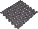 Mosaik Hexagon uni schwarz unglasiert Keramik Hexagonoptik matt R10