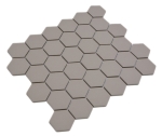 Mosaik Hexagon uni hellgrau unglasiert Keramik Hexagonoptik matt R10