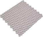 Mosaik Knopf uni hellgrau unglasiert Keramik Rundoptik matt R10