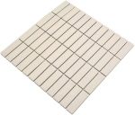 Piezas de mosaico lisas de ceramica sin esmaltar de color beige claro con aspecto de aglomerante cruzado mate R10