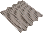 Mosaique chevron creme mat ECO GLAS aspect chevron