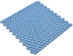 Mosaique Hexagon Enamel mix bleu brillant mat ECO Verre aspect hexagonal