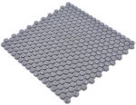 Mosaico Hexagono Esmalte mezcla gris brillante mate ECO vidrio aspecto hexagono
