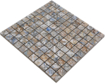 Mosaique Carre Curtain Vestige 25 strong colour mix gris cerame aspect moquette fort multicolore mat R9