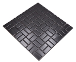 Mosaik Windmühle uni schwarz matt Keramik Parkettoptik