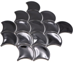 Tazas de mosaico negro liso brillante taza de ceramica mirada