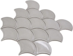 Mosaique bacs gris pierre uni brillant Ceramique aspect bacs gris