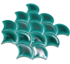 Mosaico azulejo Ice Crackle verde oscuro azulejo de ceramica mirada verde oscuro brillante