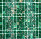 Mosaique aspect piscine verre vert brillant - 10 feuilles de mosaique