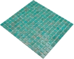 Piastrella di mosaico Mosaico di vetro Verde iridescente turchese rame