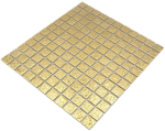 Mosaico cuadrado uni oro martillado martillo de ceramica mirada brillante