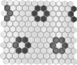 Mosaikfliese Keramik Mosaik Hexagonal mix weiß glänzend - 11A-0113G