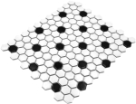 Mosaico hexagono mezcla blanco brillante Reino Unido ceramica hexa con negro