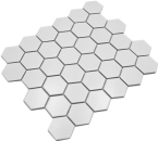 Mosaico hexagono uni blanco mate ceramica aspecto hexagono