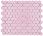 Keramikmosaik Mosaik Hexagon altrosa glänzend 11H-1111
