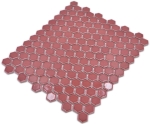 Mosaik Hexagon uni bordeauxrot glänzend Keramik Hexagonoptik