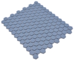 Mosaico esagonale uni blu-verde R10B ceramica esagonale look opaco