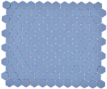 Keramikmosaik Mosaik Fliese Hexagon Blaugrün Matt Rutschsicher R10B Fliesenspiegel Mosaikmatte - 11H-0405-R10