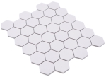 Mosaico hexagonal uni blanco R10B ceramica hexagonal aspecto mate