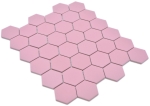 Mosaik Hexagon uni altrosa R10B Keramik Hexagonoptik matt