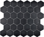 Ceramic mosaic tile Mosaic mat Hexagon Black Non-slip R10B Tile backsplash Mosaic tile - 11H-0303-R10