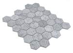 Mosaik Hexagon CURIO blau Keramik Hexagonoptik matt