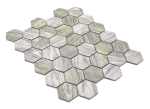 Mosaic hexagon CURIO wood gray ceramic hexagon look matt
