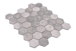 Mosaik Hexagon CURIO Zement dunkelgrau Keramik Hexagonoptik matt