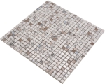 Carreaux de mosaique Ceramique gris illusion beige brillant imitation marbre