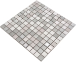 Mosaikfliesen Keramikmosaik Steinzeug warm grey mix glänzend