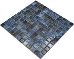 Mosaikfliesen Keramikmosaik Steinzeug labradorit blue glänzend Marmoroptik