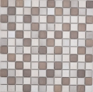Mosaik Holzoptik Keramik Steinzeug wood-mix matt - 10 Mosaikblaetter