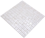 Mosaik Rechteck ECO mix weiß metallic 3D Glas Kreuzverbandoptik glänzend