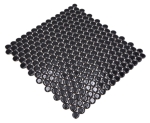Pomo mosaico ceramico negro brillante aspecto redondo