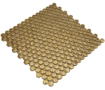 Ceramica mosaico azulejo boton lazo penny redondo uni oro martillado - Kopie
