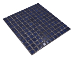 Mosaico cuadrado uni azul cobalto ceramica brillante