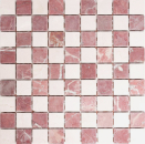 Mosaik Marmor mix creme beige rot matt - 10 Mosaikblaetter