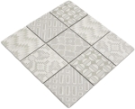 Mosaico quadrato PICO BIANCO ceramica effetto retro multicolore opaco