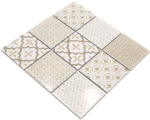 Mosaico quadrato PRONTO WARM beige in ceramica effetto retro lucido