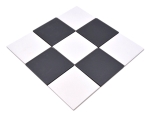 Tablero de ajedrez cuadrado mosaico negro blanco ceramica aspecto tablero de ajedrez mezcla mate R10B